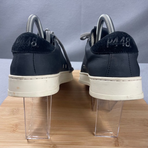 P448 Project Sustainability Black Leather Sneakers EU 39 Size 8.5 Women Italy - Picture 3 of 16